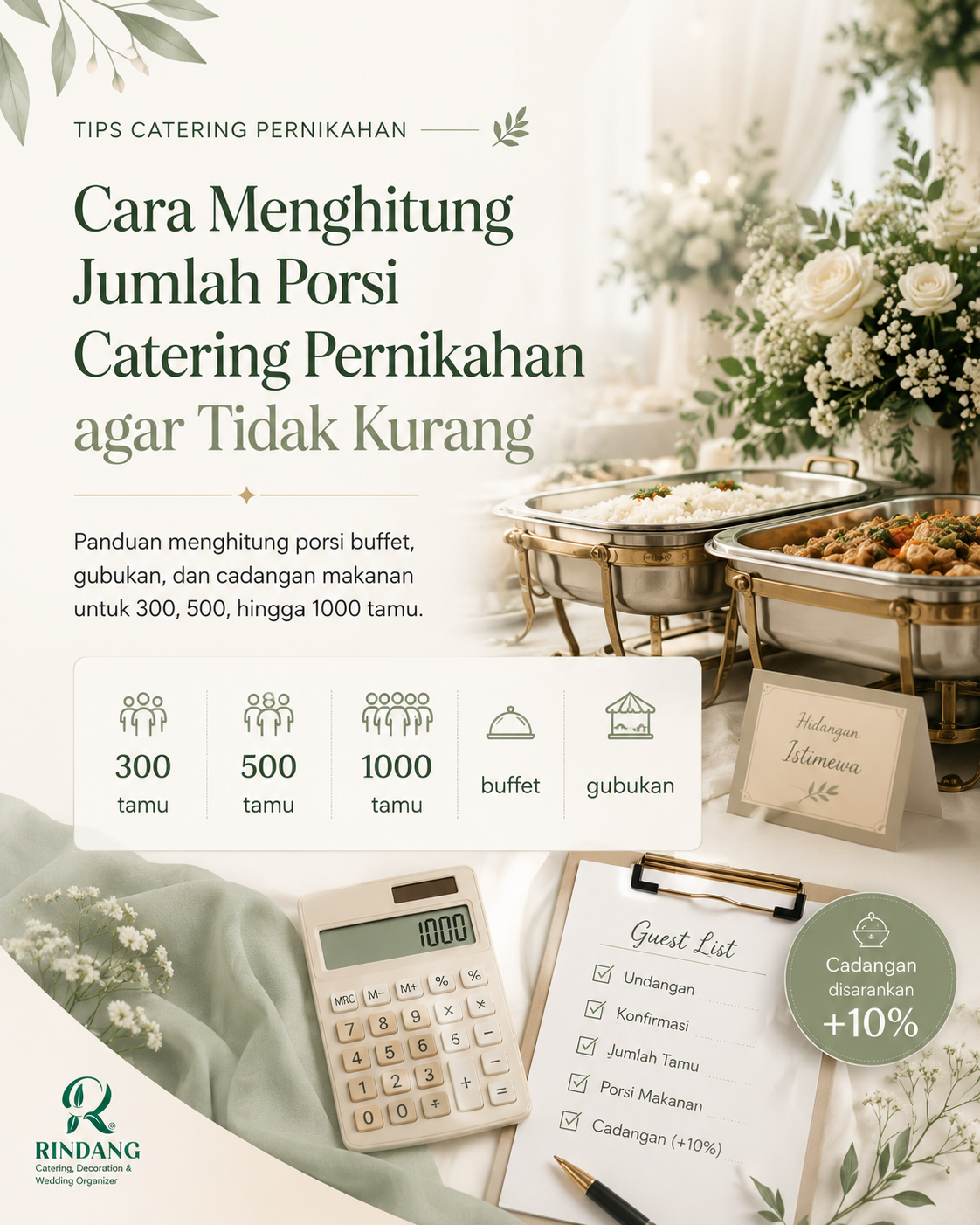 Cara Menghitung Jumlah Porsi Catering Pernikahan agar Tidak Kurang